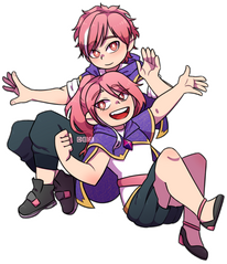 2. Simple style shaded (2 charas)