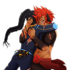 8. Shaded half body (2 charas)