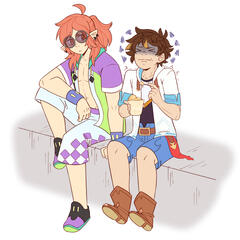 3. Full body flat colors (2 charas)